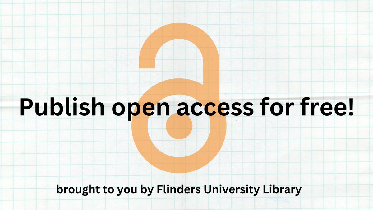 If you'd like to take advantage of free #OpenAccess publishing at Flinders and want to learn more or ask questions, come along to one of our online information sessions coming up on 8th May and 3rd July. Enrol now 🔗ienrol.flinders.edu.au/index.php/cour…