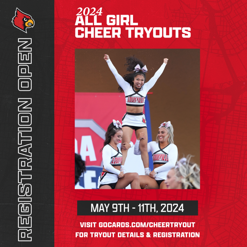 GoCards's tweet photo. Registration is open NOW for All-Girl Cheer, Coed Cheer &amp; Ladybirds tryouts!

Click the links below for more information.

#GoCards