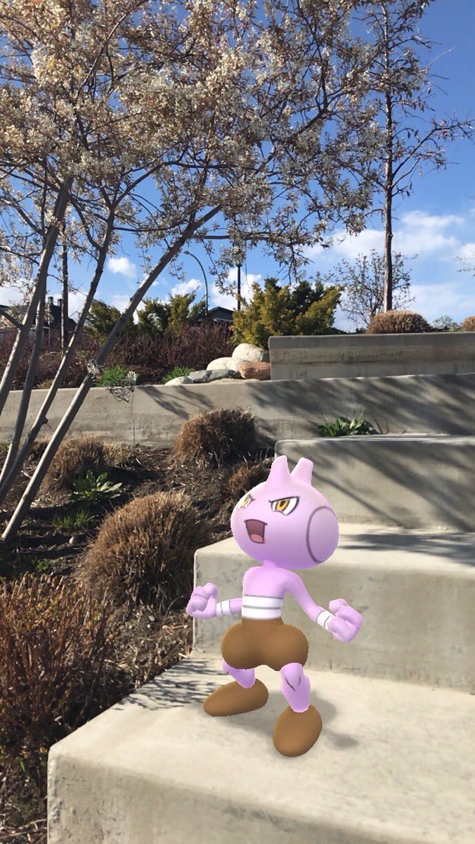 Walked Riverstone and took some pictures of this boy by the trees #PokemonGO #GOsnapshot #ARofTheDay #pokemon #NianticAR  #Tyrogue