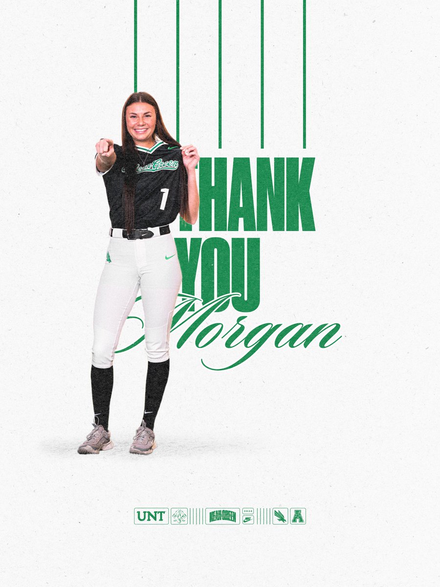 From her first day at UNT, @morgan_medford has provided selfless leadership and endless energy! Celebrate our hometown hero at Lovelace Stadium on Saturday 🎊 #GMG 🟢🦅