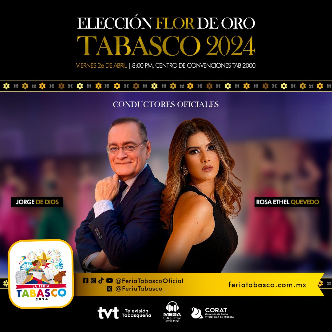 ¡Ya es oficial!
Gracias al Comité Organizador de la Feria Tabasco.
Gracias al público maravilloso que es nuestro principal motor.
Pero sobre todo, gracias a Dios por sus enormes bendiciones. ¡Va por Tabasco! ❤️