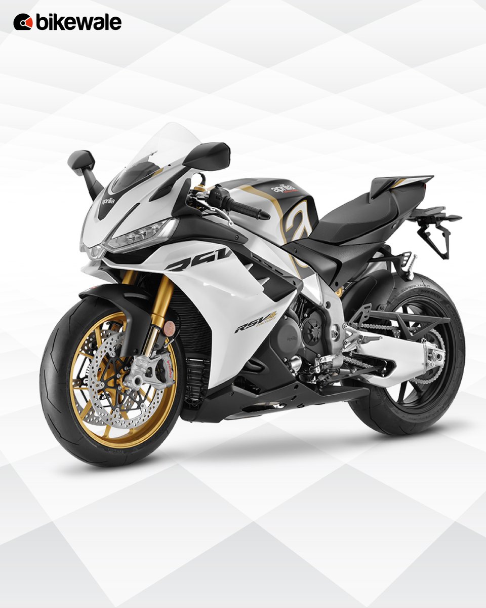 BikeWale's tweet photo. #ApriliaIndia has launched the 2024 #RSV4Factory in India at Rs 31.26 lakh, ex-showroom. The #RSV4Factory is Aprilia’s flagship #superbike. Let's take a look at its image gallery!

#bwphotos #apriliarsv4factory #superbike https://t.co/buRwfqCCV6