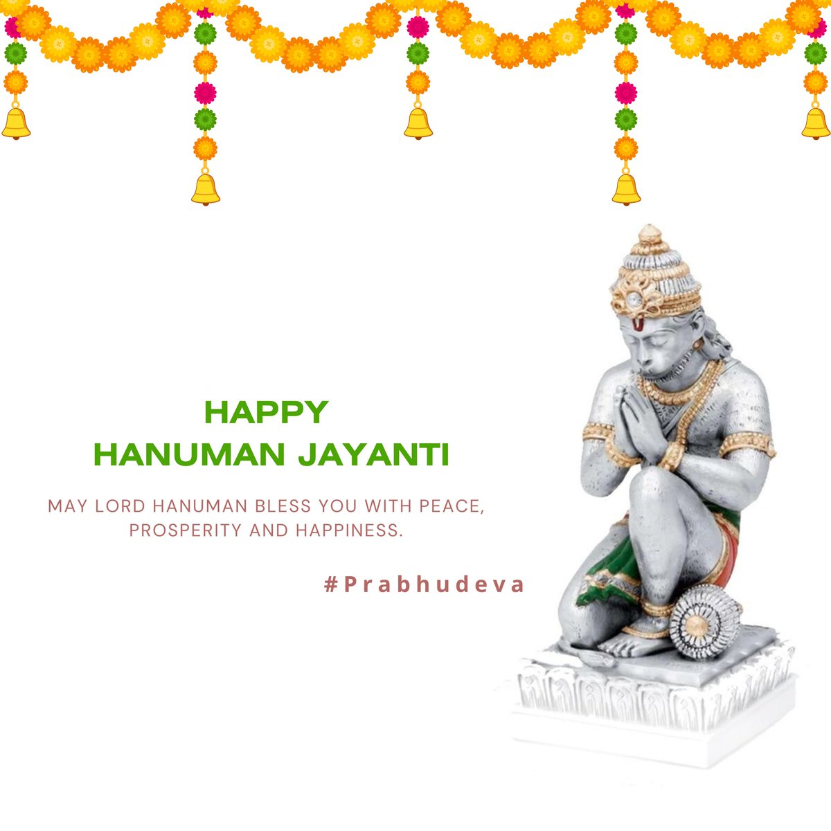 I wish you and your family a Happy Hanuman Jayanti May lord Hanuman bless you with peace prosperity and happiness