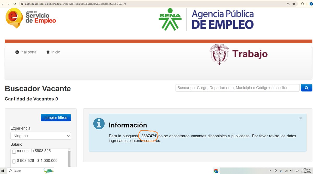 ERUMOL's tweet photo. @MinAmbienteCo @SENAComunica Por favor sean serios, no existen tales ofertas en la APE del @SENAComunica. Agradezco indicar cual es el medio para aplicar o postularse si en verdad el @MinAmbienteCo esta ofertando estas vacantes. https://t.co/gMX7v4kUiE