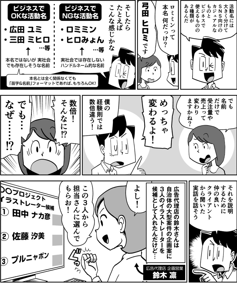 【漫画】フリーランスのやってはいけない活動名 2/2
#漫画が読めるハッシュタグ 