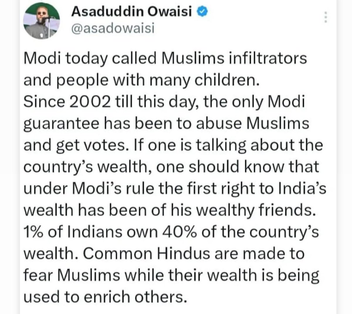 What’s your opinion about Modi’s statement? 
#racism 
#IndianMuslim