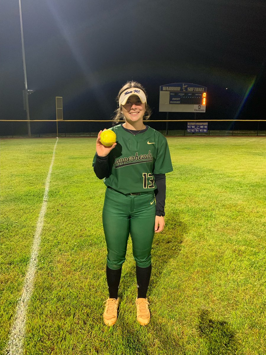 Lady Copperheads go to Indian Land and get the 14-0 win. @JaidynHarris41 leads the game off with a Bomb and the copperheads never looked back. @chloeburger88 pitches a great shutout game Great job Ladies. #RTDPTR
