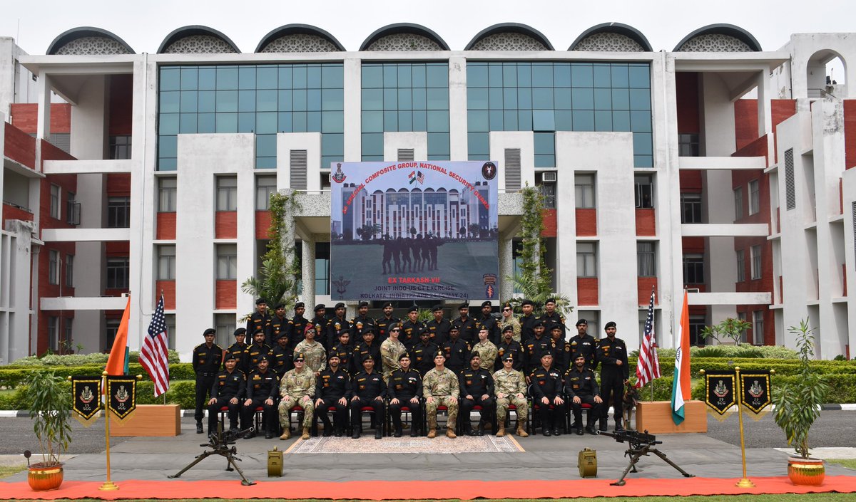 The 7th Edition of India-USA Joint Counter Terrorism Exercise between NSG & US Special Ops Forces (SOF) #ExTARKASH2024 commenced today at Kolkata.🇮🇳🇺🇸 #NSG #USSOF #CounterTerrorism #Kolkata