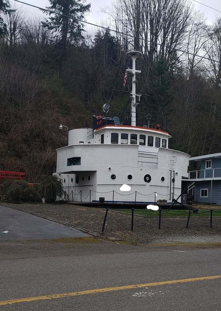 Ship's bridge converted into a house.