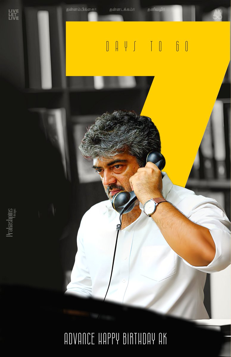 A Week To Go Until Our Demi-God, THALA AJITH Sir's Birthday! 🥳 More Celebrations Will Be Happening Both Offline & Online 💥 #VidaaMuyarchi #GoodBadUgly #AjithKumar