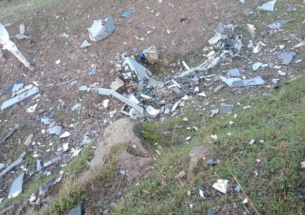 Drone-like object in damaged shape found near LoC in #Poonch #JammuAndKashmir