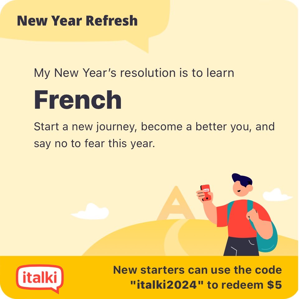 MarcelCasper's tweet photo. [Leave us a nice comment!]

*Use the code “italki2024” and receive a free $5 credit. Limited time only!
https://t.co/SXdzoACbcG 
⁦@italki⁩ #italkiRefresh https://t.co/VQwld9fqNR