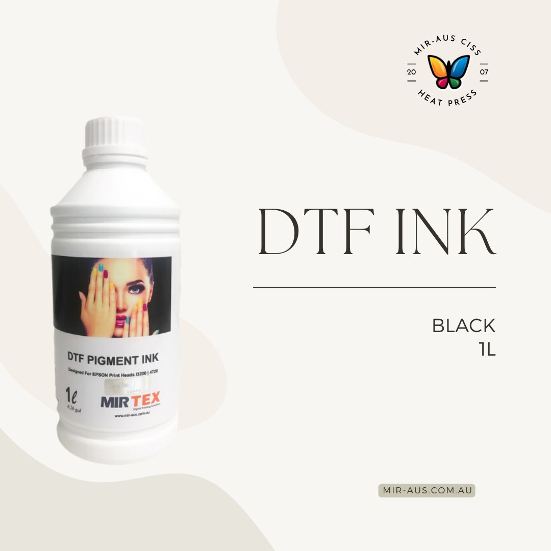 DTF BLACK INK 1000ML FOR DTF PRINTERS

continuousinksupplysystem.com.au/en/home/100440…

#dtf #dtfprint #mirausdtf #dtfsupply #dtfink #petfilmroll #printing #mirpress #ciss #Mir-aus
 #miraus #continuousinksupplysystem #heatpress #sydney #sublimationink #refillable #refillableink