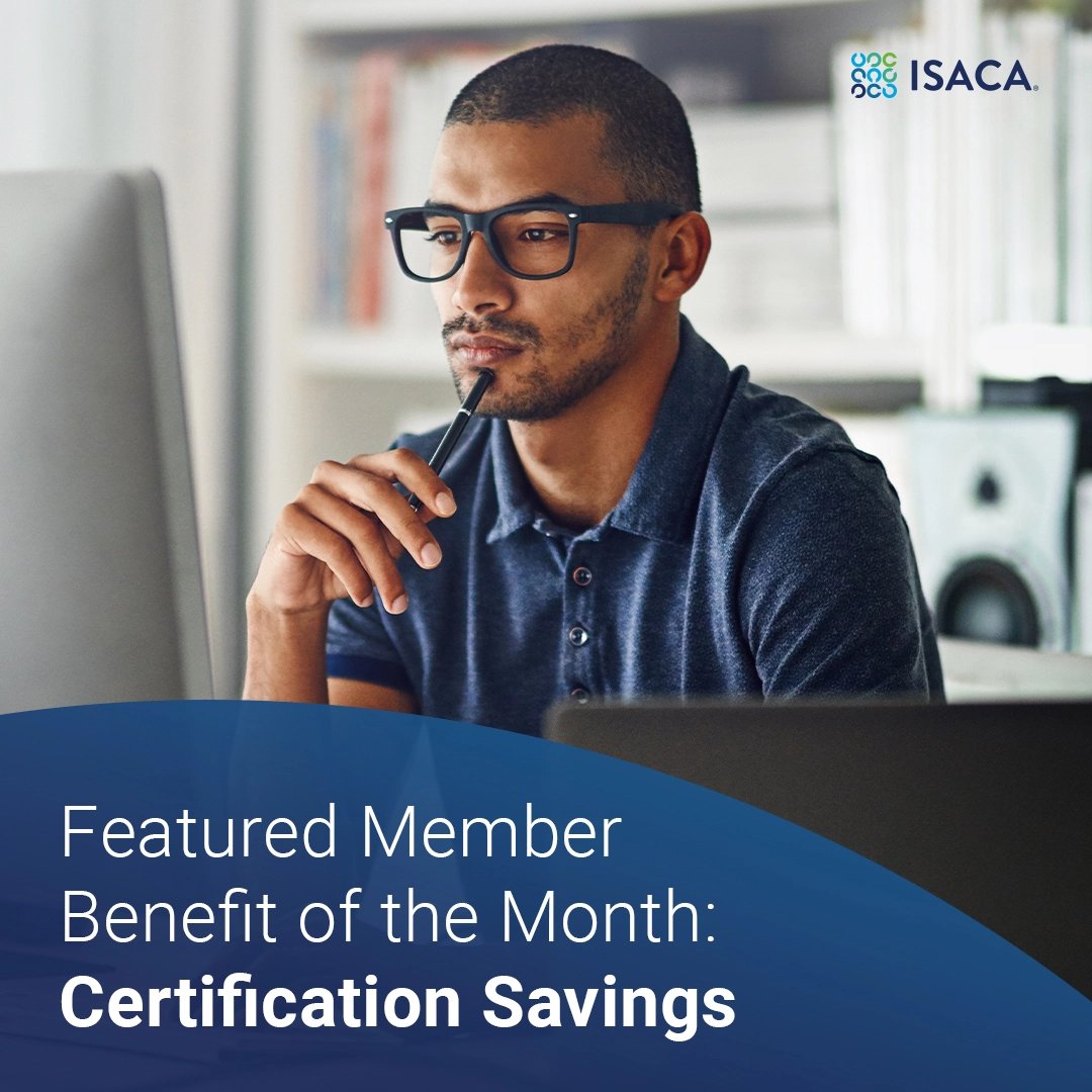 ISACANews's tweet photo. Credentialing isn’t just a luxury for your career—it’s a necessity. ISACA members receive 25% off exam registrations, up to 30% off exam prep, the ability to earn 72+ free CPE credits a year and more. Start saving today: https://t.co/cSdDUWNEv3 #CISA #CISM #CRISC #CGEIT #CDPSE https://t.co/gCoqfePDwx