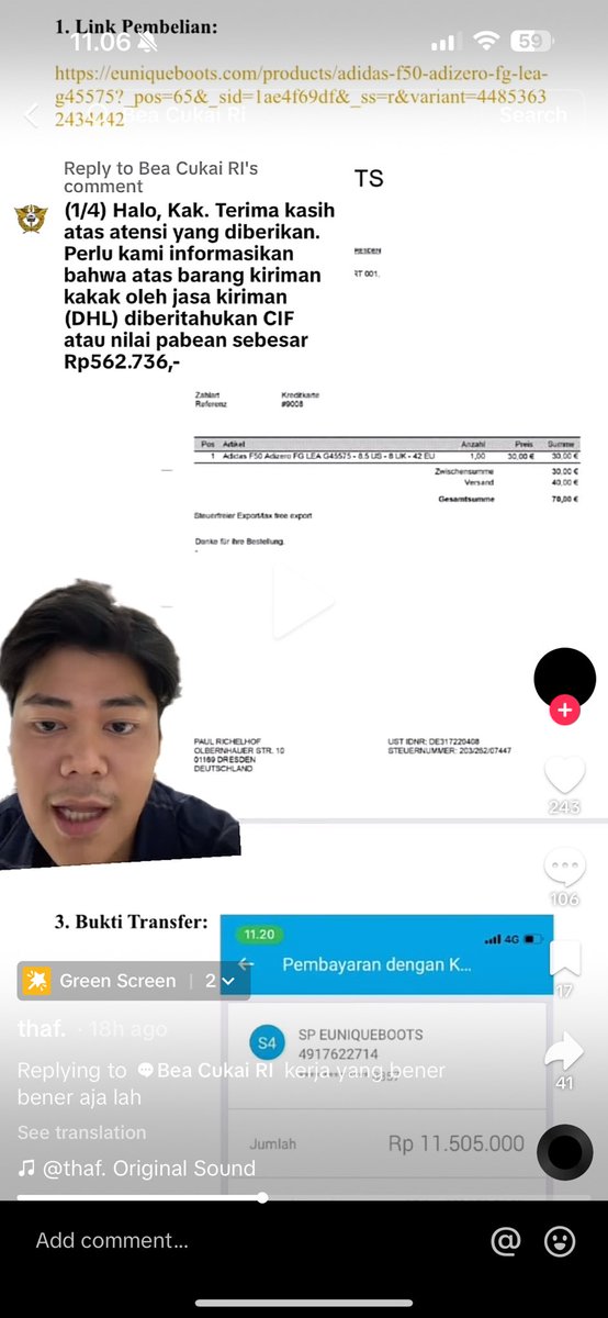 wdhps's tweet photo. @rahadisp dari sini bukan? €30 di invoice, tapi bukti tf 11jt. apa seller sengaja tulis invoice palsu atau… https://t.co/E7Lgx2wW51