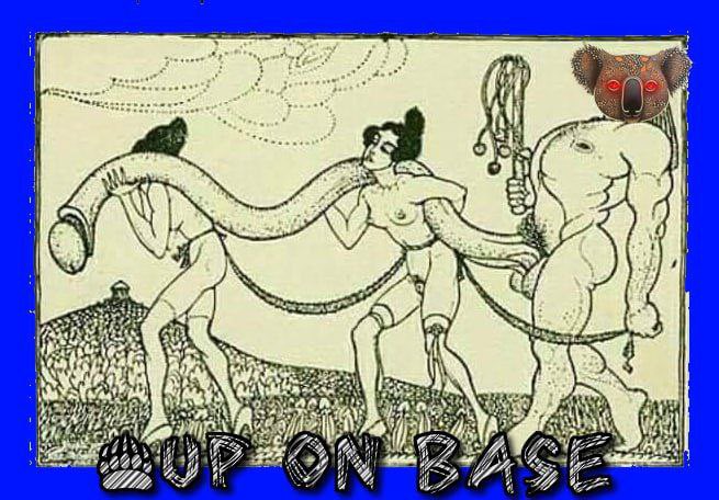 dropbearup's tweet photo. Big dick swinging 
Tourist face mauling 
Aussie bush living
Base chain maxxing 

$UP https://t.co/i6KtHaz9J5