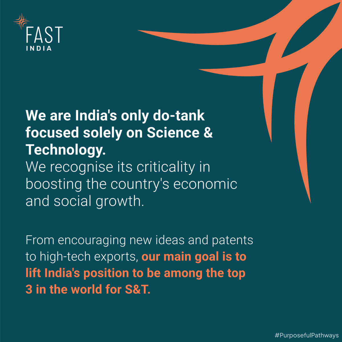 TCFtweet's tweet photo. .@FASTIndiaTrust is a non-profit dedicated to building capacity & advancing policy solutions that foster scientific enquiry & research, & facilitate the creation, dissemination, & translation of new scientific knowledge.
#PurposefulPathways https://t.co/LeTukLWkc9