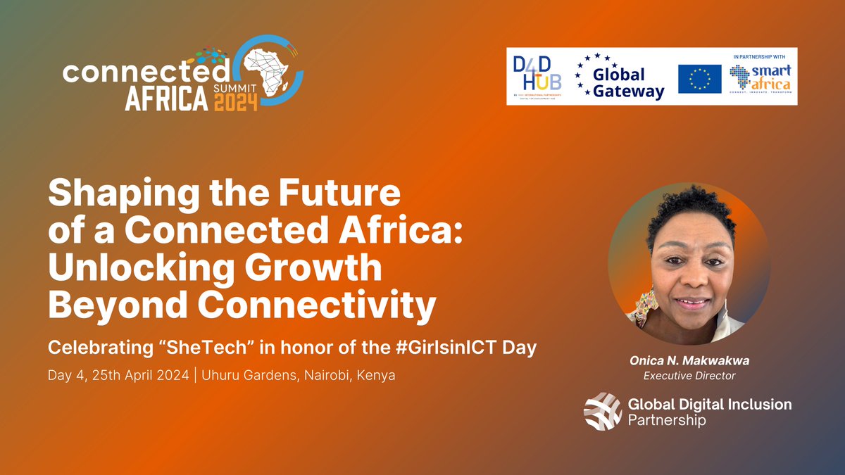 By bridging the gender gap in tech, we unlock a wealth of untapped talent, fuel entrepreneurship, and create pathways to prosperity for marginalized communities. On #GirlsInICT, join @AfroDiva for a dynamic and interactive discussion at the #ConnectedAfricaSummit2024.