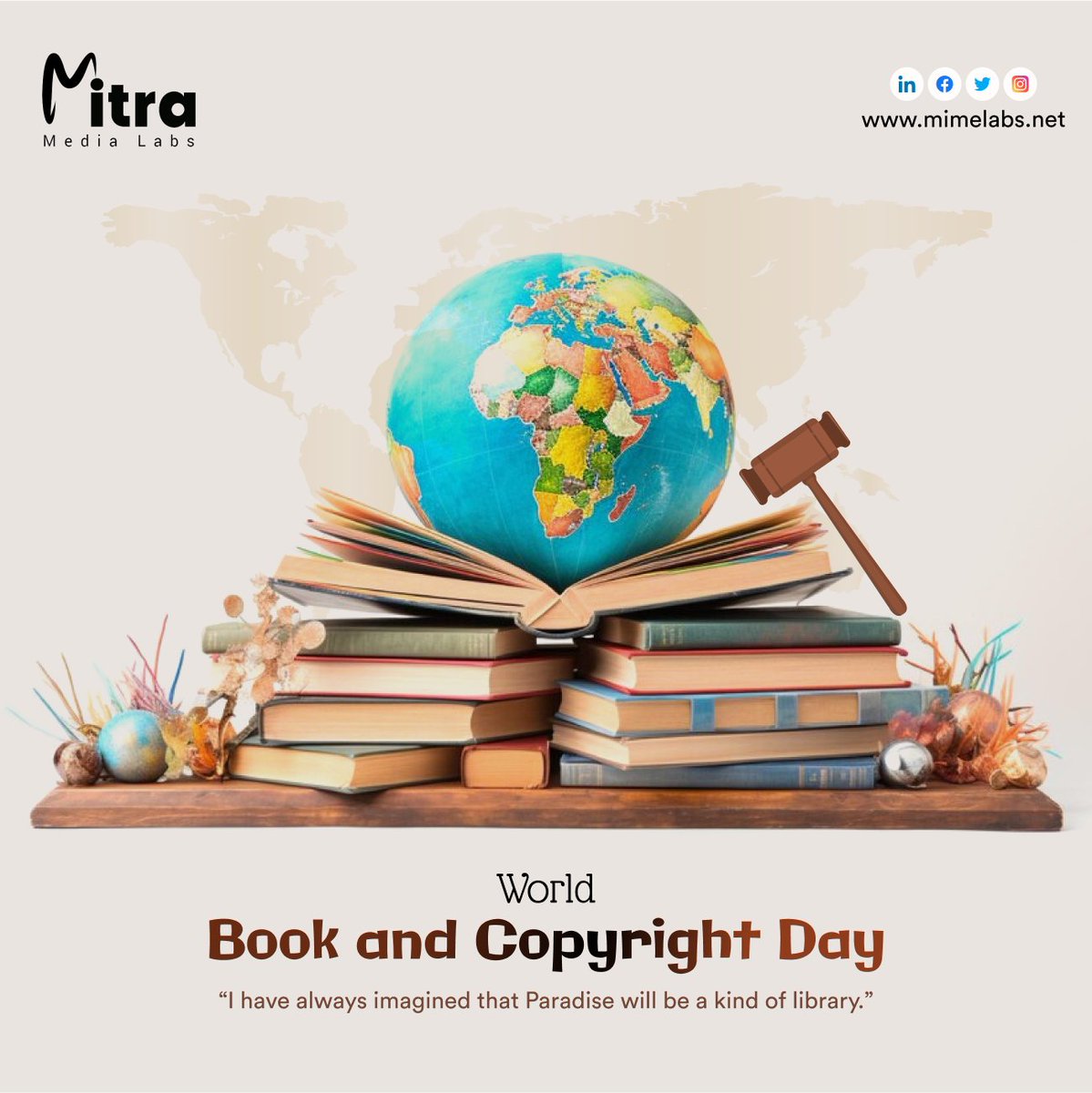 Reading is brain and body therapy. Consider today a chance to develop and shine. Salutations on World Book and Copyright Day.

#WorldBookDay #CopyrightDay #ReadingIsPower #BooksMatter #LiteraryLegacy #WritingCommunity #ReadMoreBooks #CopyrightAwareness #MitraMediaLabs #2024