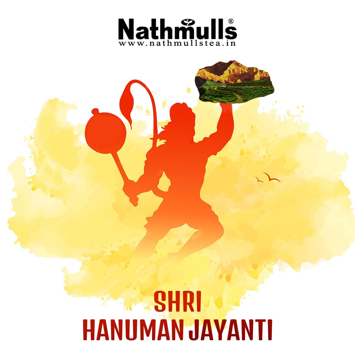 NathmullsTea's tweet photo. On this auspicious day, may Lord Hanuman fill your life with positivity and remove all obstacles. Happy Hanuman Jayanti to you all! #hanumanjayanti #nathmulls #divine #festival https://t.co/ZjewximHO0
