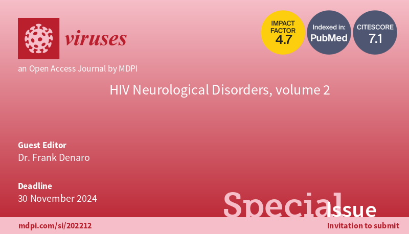 📢Calling all clinicians and researchers!  The second volume of the special issue on #HIV  Neurological Disorders is now accepting submissions❕

🧐Let's tackle the diverse challenges in this field together! Share your groundbreaking work here: t.ly/N1o4l