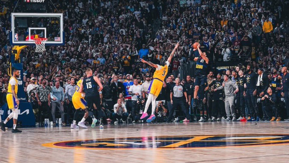 This photo of Jamal’s game-winner is too cold 🥶 📷: @nuggets