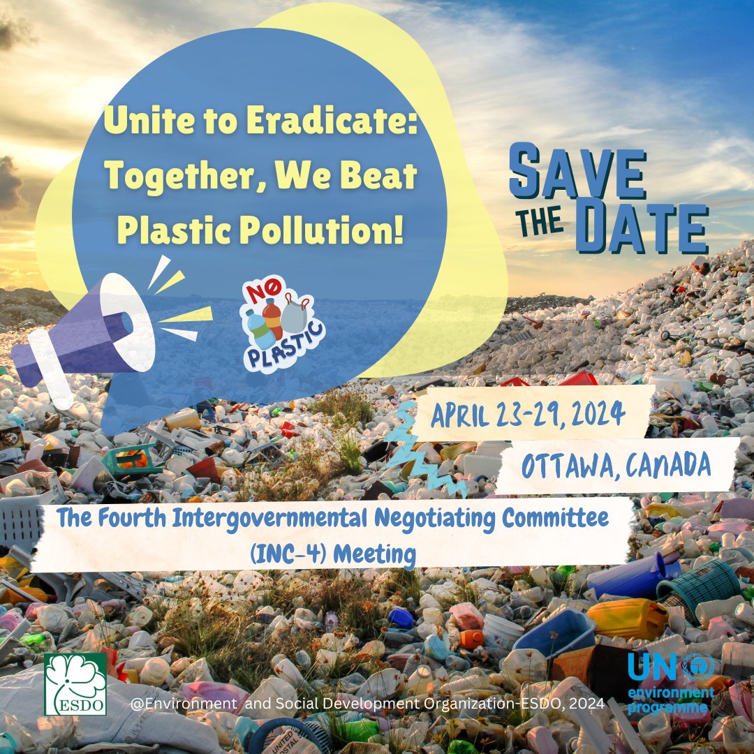 🌍 Be part of the change! Support the INC4 of the Global Plastic Treaty. Let's turn the tide on plastic pollution and protect our planet. 🌊🌿
Together, we can make a difference! 🌎💪 #GlobalPlasticTreaty #INC4 #TurnTheTide #ProtectOurPlanet