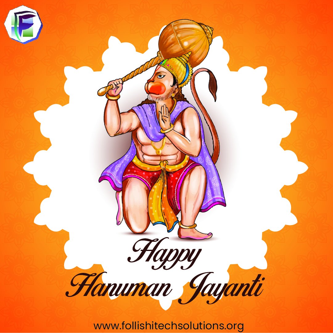 May the divine presence of Lord Hanuman guide us with strength and wisdom on this auspicious day of Hanuman Jayanti. Wishing you all a blessed and joyful celebration!🐒 #HappyHanumanJayanti  #LordHanuman #BlessingsOfHanuman #StrengthAndDevotion 💪 #JaiBajrangBali #RamBhaktHanuman