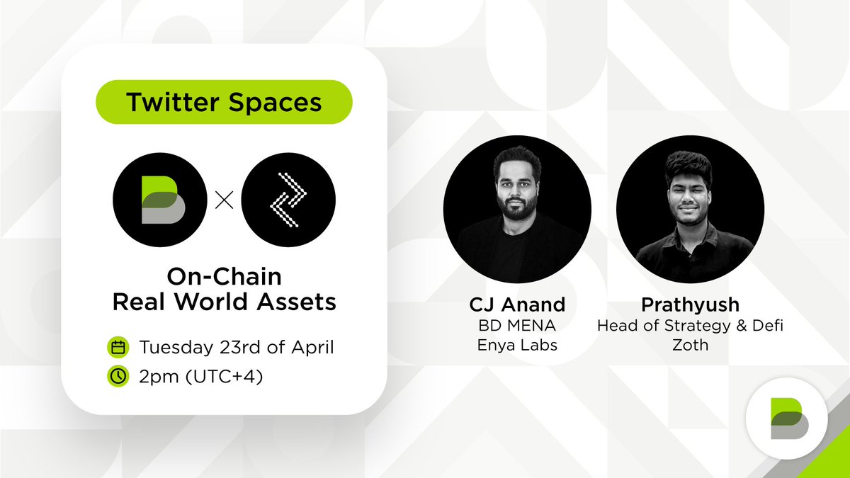 ⏳ A couple of hours before the Boba x @zothdotio AMA! Discussing 'On-Chain Real World Assets', Zoth is the first RWA dapp on Boba Network. Make sure you set an alarm 👇 twitter.com/i/spaces/1BRJj…