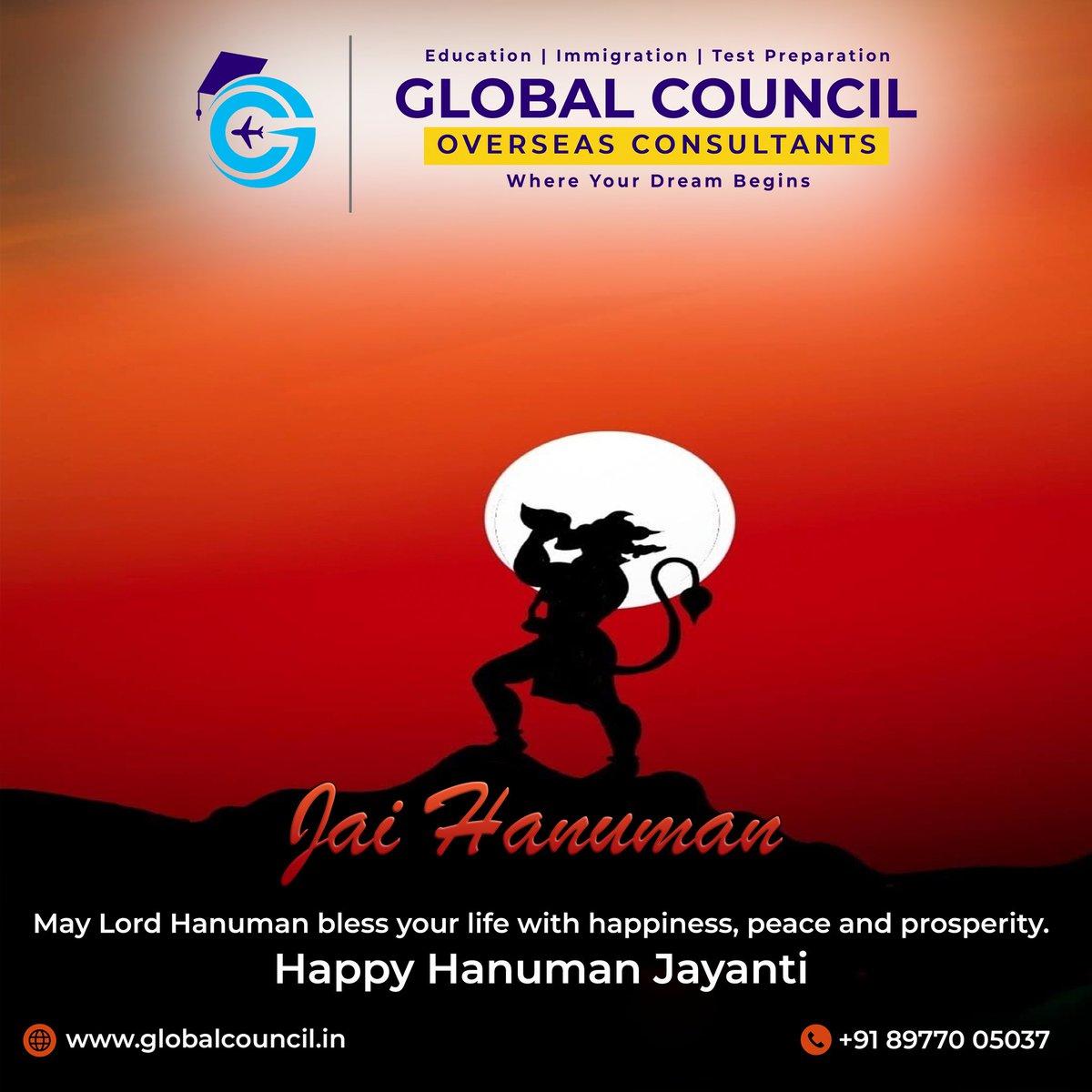 Wishing you a very happy hanuman jayanti..

For more information contact 
+91 8977005035/36/37/38
.
.
.
#hanumanjayanti #hanuman #jaihanuman #studyingermany #abroad #education #usavisa #ukworkvisa #ukstudentvisa #canadastudyvisa #germany #educationmatters #visa #immigrationcanada