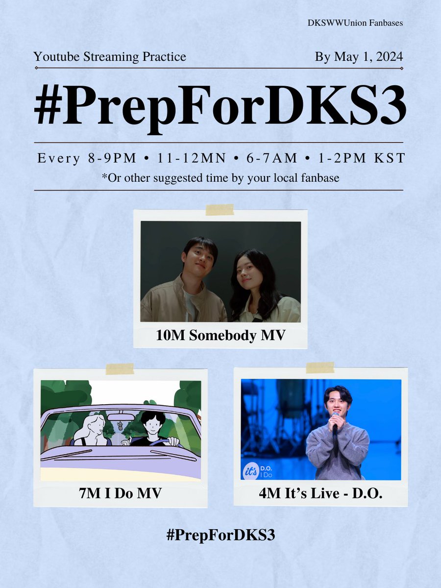 DOHSquad's tweet photo. Streaming #DOHKYUNGSOO's MVs at least once a day, let's go! 💪
🌠I Do MV https://t.co/eI1FqNe8cH
❤️Somebody MV https://t.co/l5jstU2MGH
🎤It's Live https://t.co/1QQ1RB9JZJ
Reply with your streaming proofs & #PrepForDKS3
#DO(D.O.) #도경수 @companysoosoo_ https://t.co/1Vl2XXHvzI