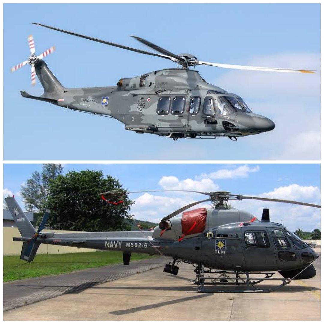 Koreksi : Kedua Helikopter tersebut berjenis AW139 M503-3 dan Eurocopter Fennec M502-6.