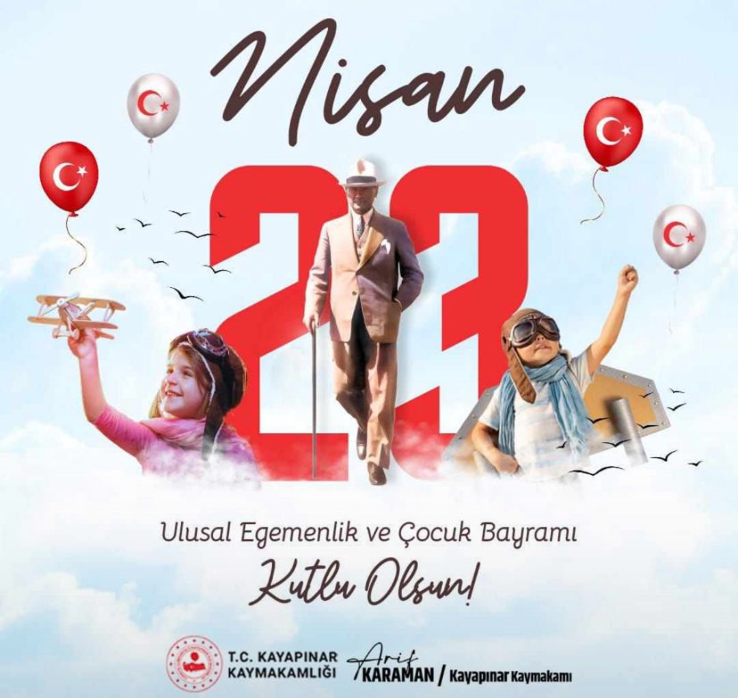 Bağımsızlığımızın sembolü “23 NİSAN ULUSAL EGEMRNLİK VE ÇOCUK BAYRAMI” kutlu olsun.