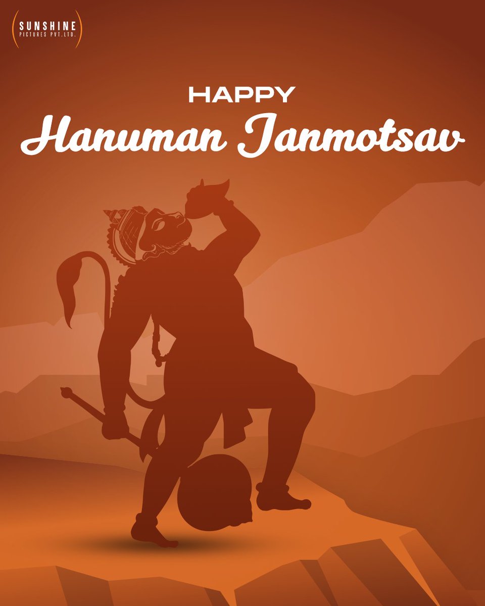 Sunshine Pictures & team wishes you  Happy Hanuman Janmotsav 💐
May Lord Hanuman bless your life with happiness, peace, and prosperity 🙏

#SunshinePictures #HanumanJanmotsav