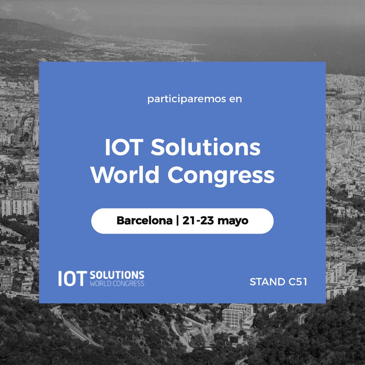 IoTsens estará presente en el @IOTSWC que se celebrará en Barcelona del 21 al 23 de mayo y que acogerá a las principales empresas tecnológicas globales. ➡️ Visítanos en el stand C51. 🔗 Más info: bit.ly/3VNbXg3