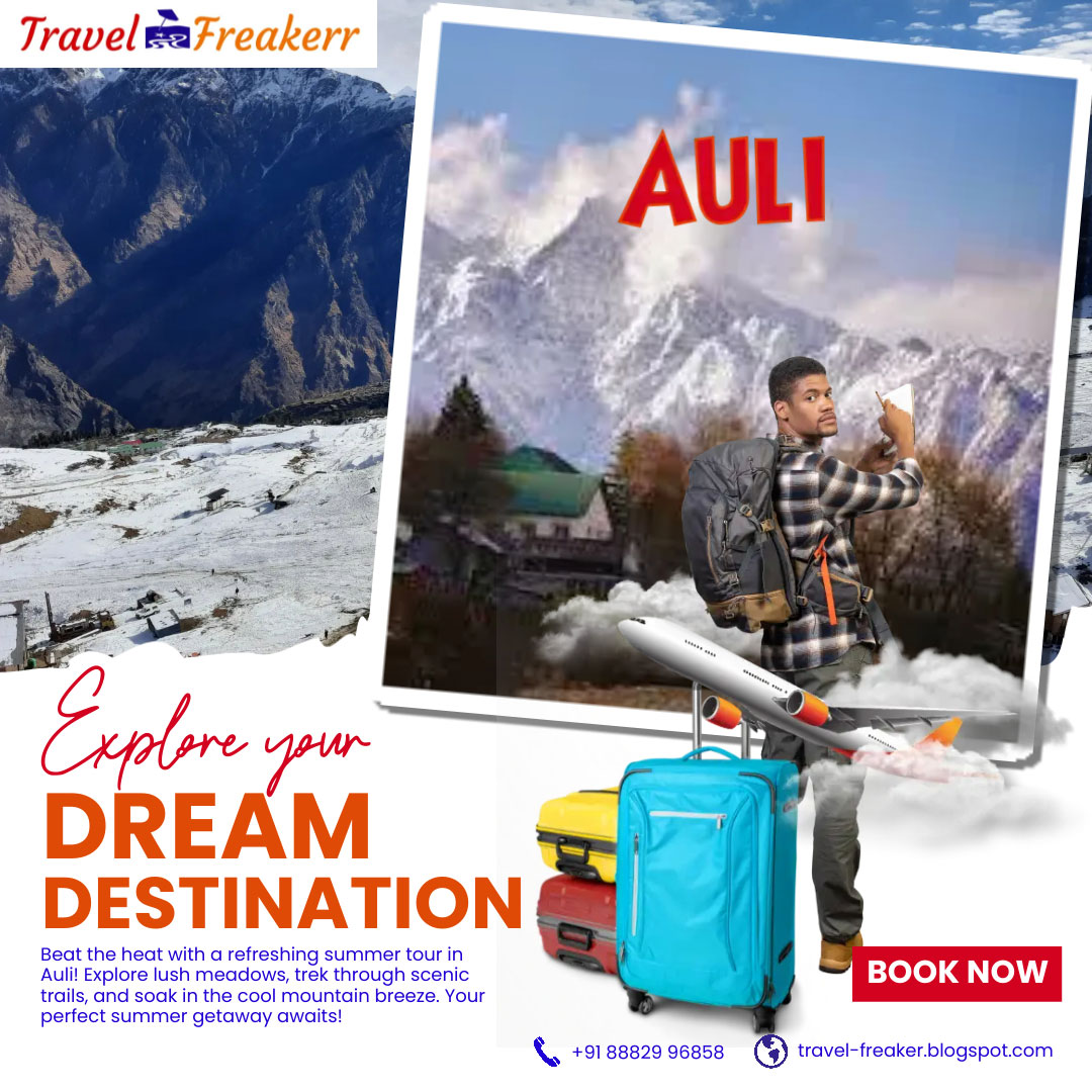 Beat the heat with a refreshing summer tour in Auli! Explore lush meadows, trek through scenic trails, and soak in the cool mountain breeze. Your perfect summer getaway awaits! #SummerTour #AuliEscapade #MountainRetreat #NatureLovers #TrekkingAdventure #CoolBreeze