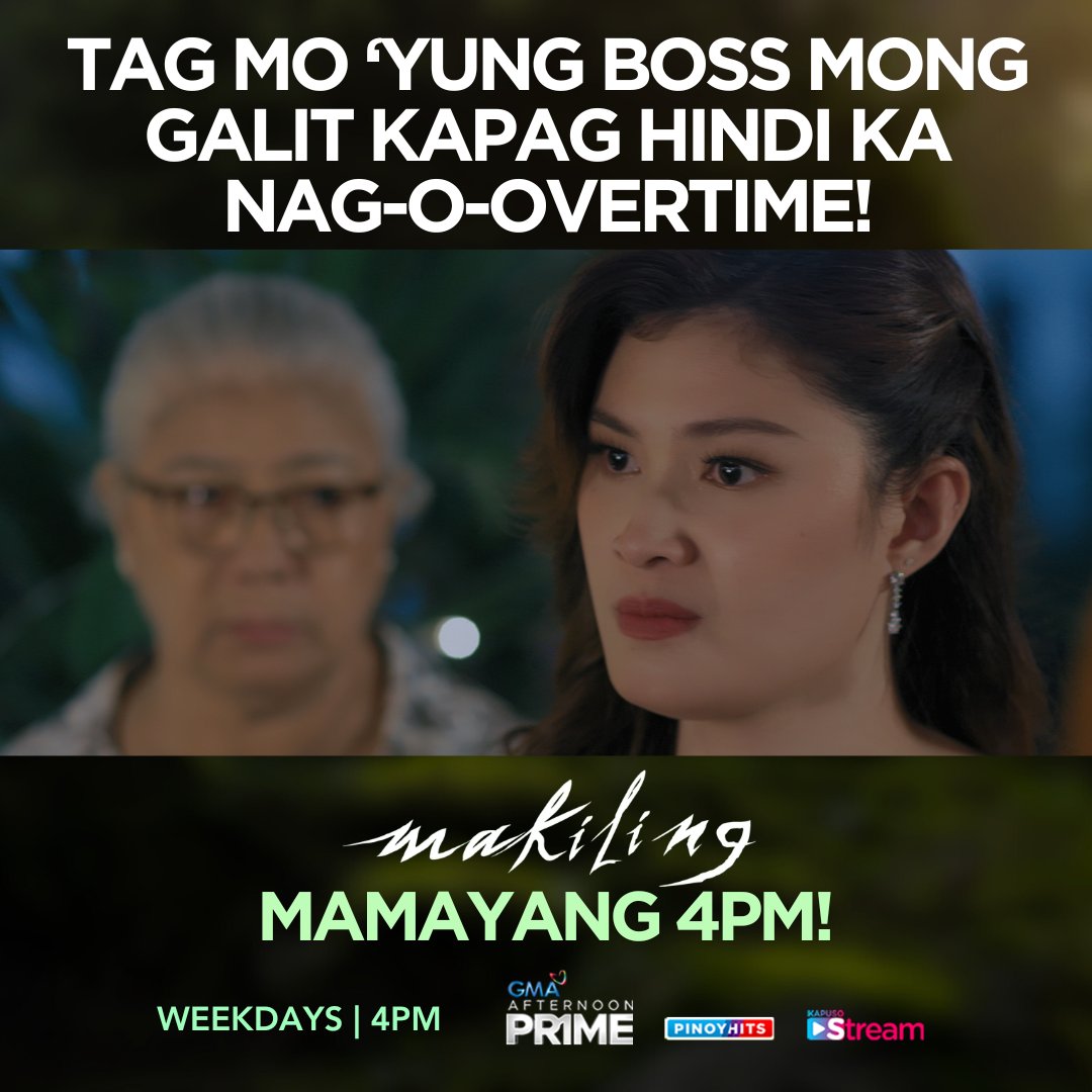 As a clingy person naman pala ang boss ko. Tutok na sa #Makiling, ang pambansang revenge drama ng Pilipino tuwing 4 PM sa GMA Afternoon Prime!