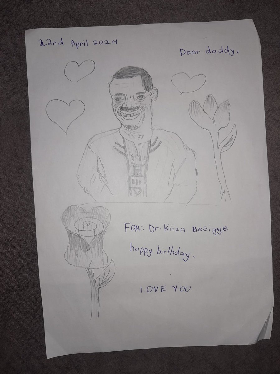 From my 10-year old to @kizzabesigye1 on his birthday 😍😍
