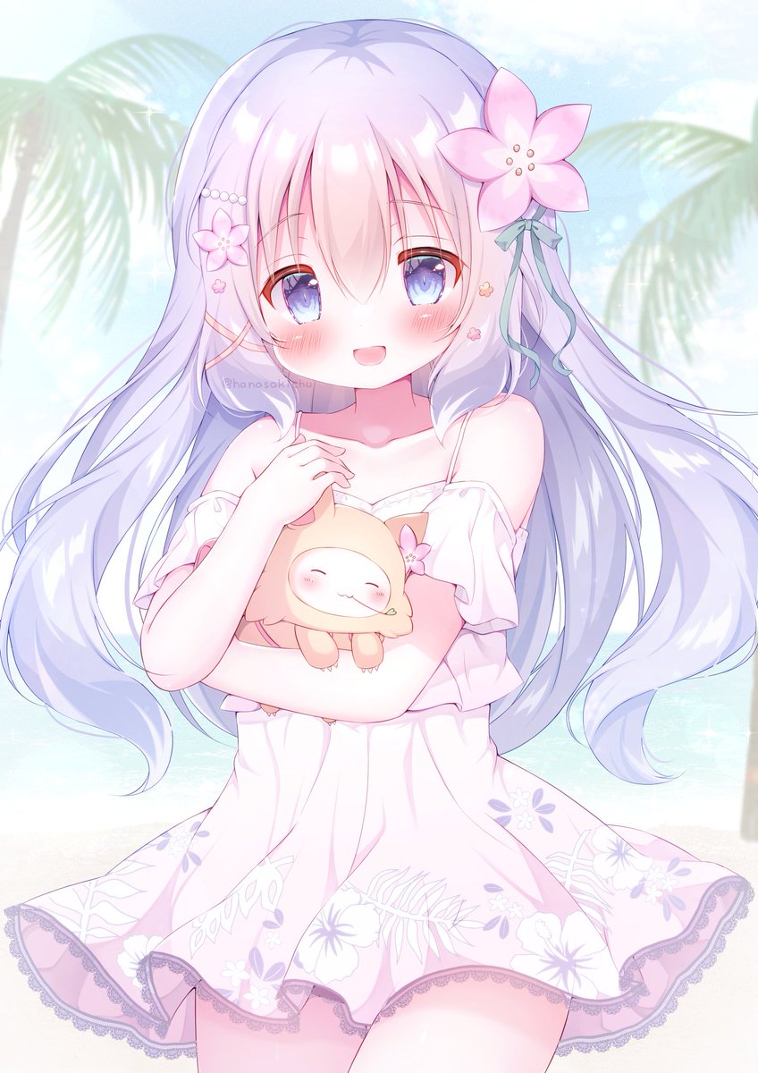 「南国でバカンス 」|花咲ちゆ🐇🎨お仕事募集中(Vtuberさきちゅ)のイラスト