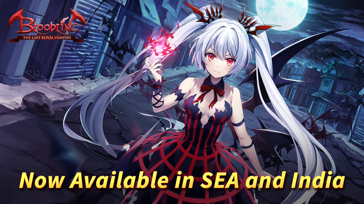Today we launch our SEA and India servers for Bloodline: The Last Royal Vampire! 🩸 Now available on iOS and Android!