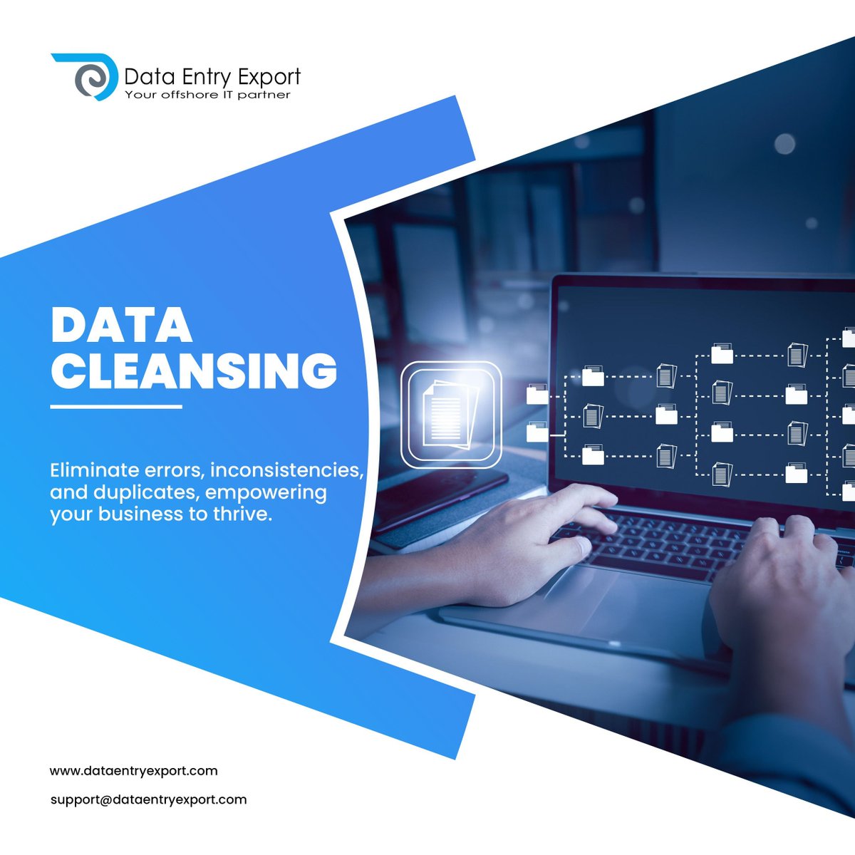 Our advanced data cleansing techniques eliminate errors and duplicates, empowering you to make informed decisions and drive #business success. 

Read more: dataentryexport.com/data-cleansing

Email us: support@dataentryexport.com

#datacleansing #datascrubbing #bposolutions #bposervices