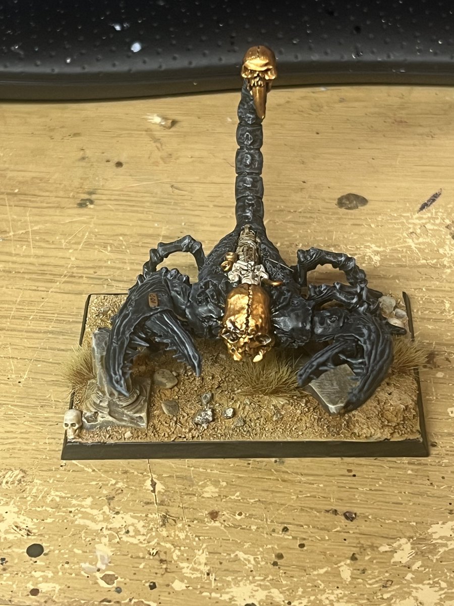 Soulshade_'s tweet photo. @AlchemistsWorks Here’s a tomb scorpion I completed a little while ago. Not golden daemon by any means but it does a job https://t.co/JWmz9JYfpp