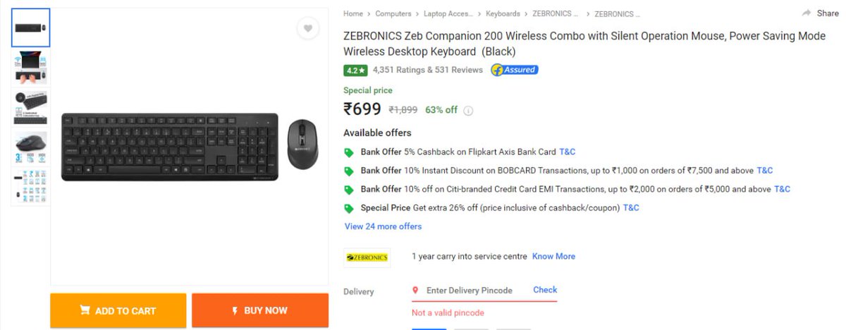 ZEBRONICS Zeb Companion 

Read More: fkrt.to/0PZ583By

MRP: ₹1299 - Offer:  ₹699

#roobai #roobaioffl #StealDeal #Exclusive #bestoffers #onlineshopping #ecommerce #shoponline #business #deals #tips #shoppingonline #visit #sale #sale #fashion #shopping