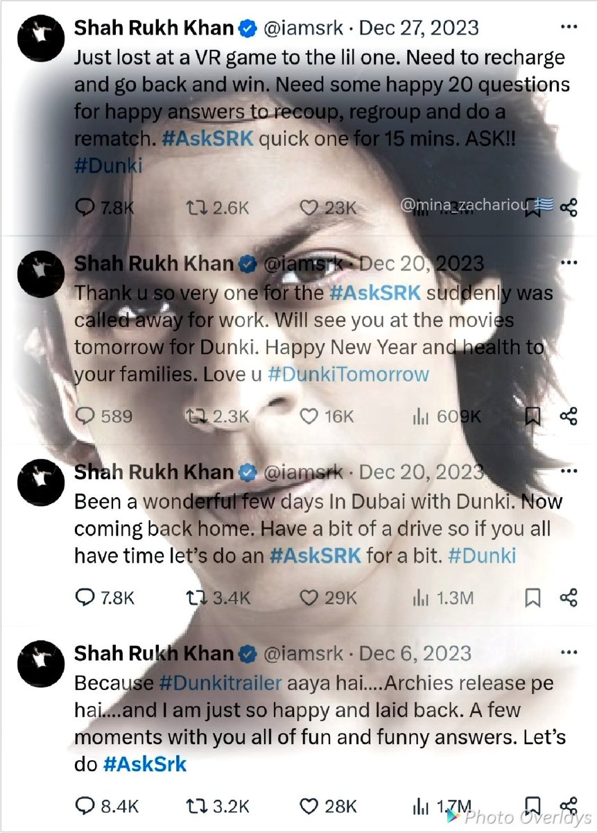 As the Good quote says:
There are days I need to deny You...
Don't be afraid!
Coz those are the days I'm overmissing You!

It's been 4 months since Your last #AskSRK!

Kalimera my Shah 💖 @iamsrk... Love U
Good morning 💙 #SRKians
#ShahRukhKhan #LoveForSRK