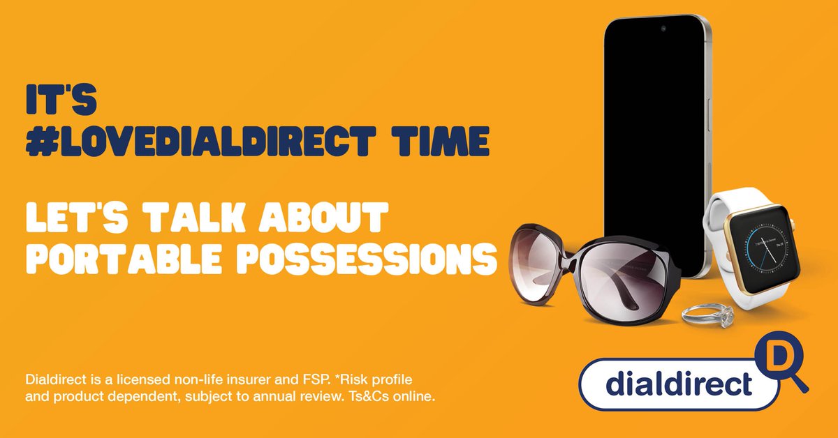 For an entry into the draw, and the chance to win R2000, tell us what you would cover with Portable Possessions Insurance and why. Need some help? Visit 👉 dialdirect.co.za/products/home-… Include #LoveDialdirect in your answer and you could be our next winner 🏆