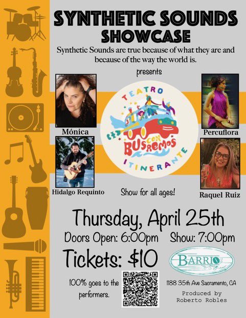 This Thursday come to Barrio Café Sacramento and ride with me en el Bus con Remos, Teatro Itinerante. Multilingual performances: French, Potuguese, Spanish, English, Hebrew, and Spanglish. 

Few tickets available. 

#sacramento365 #elkgrove #sacramento #art #music #PoetryMonth