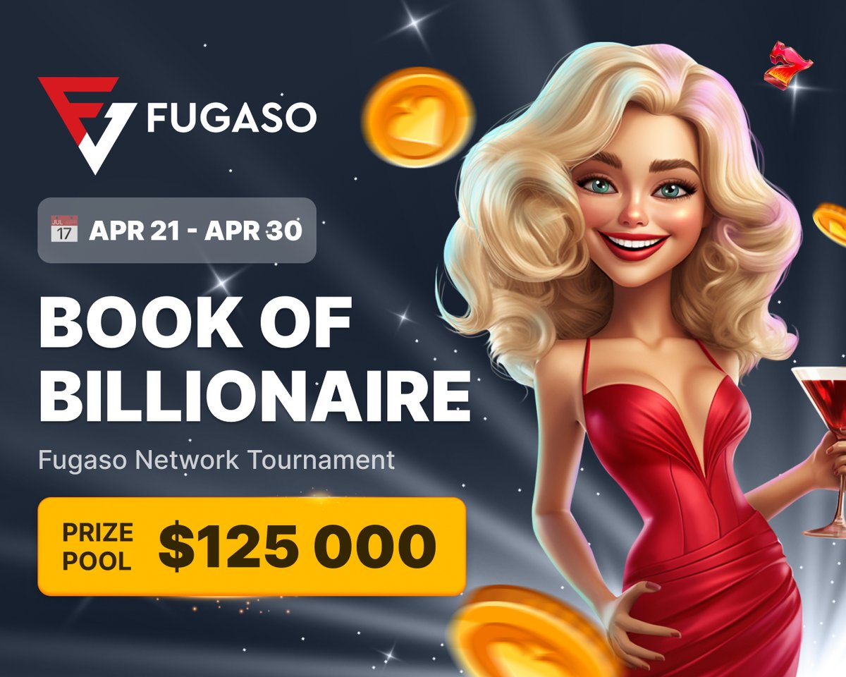 CoinsGame's tweet photo. 🔥Join the Fugaso network tournament and become a part of an incredible prize pool💰Your chances are better than ever, as there are 750 prize places in the tournament🥳

Don’t hesitate and hit your big time right now! The tournament is too short to put it off👉 https://t.co/x0z6sFY3Cg