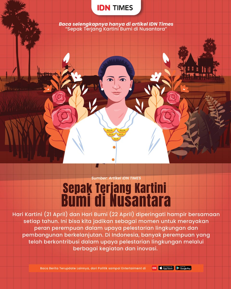 Hari Kartini (21 April) & Hari Bumi (22 April) diperingati hampir bersamaan setiap tahunnya. Ini bisa kita jadikan momen untuk merayakan peran perempuan dalam upaya pelestarian lingkungan. Siapa saja perempuan yang berkontribusi dalam upaya pelestarian lingkungan? #IDNTimesJogja