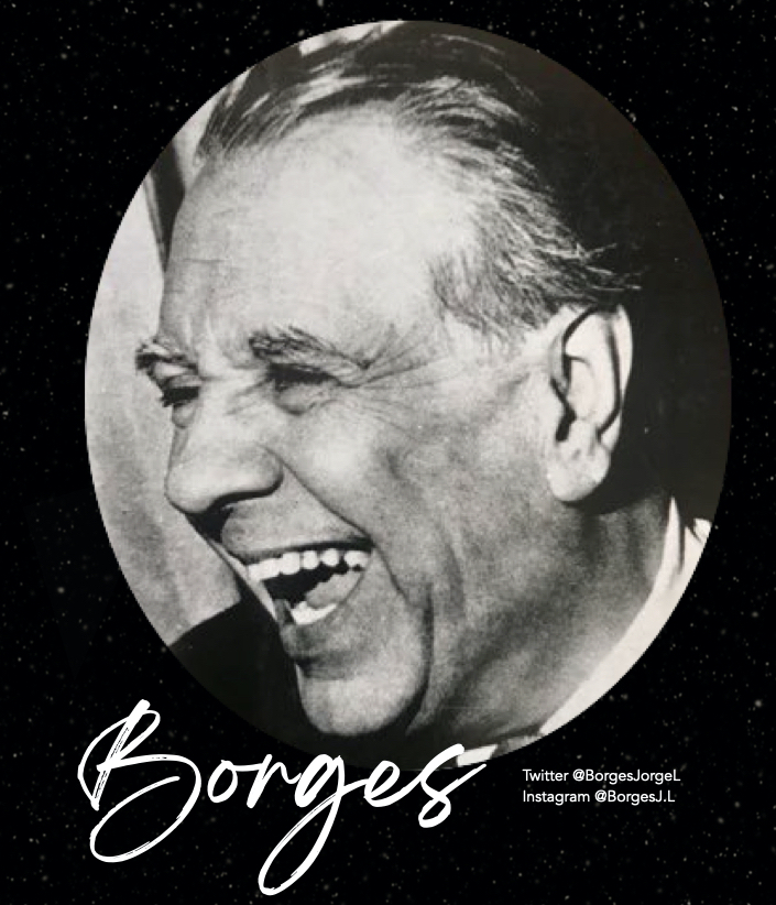 BorgesJorgeL's tweet photo. De los diversos instrumentos del hombre, el más asombroso es, sin duda, el libro. Los demás son extensiones de su cuerpo. El microscopio, el telescopio, son extensiones de su vista; el teléfono es extensión de la voz; luego tenemos el arado y la espada, extensiones de su brazo. Pero el libro es otra cosa: el libro es una extensión de la memoria y de la imaginación.

Sobre el libro han escrito de un modo tan brillante tantos escritores. Hay una frase memorable [en un ensayo de Montaigne]: "No hago nada sin alegría". Montaigne apunta a que el concepto de lectura obligatoria es un concepto falso. Dice que si él encuentra un pasaje difícil en un libro, lo deja; porque ve en la lectura una forma de felicidad. 

#DiadelLibro