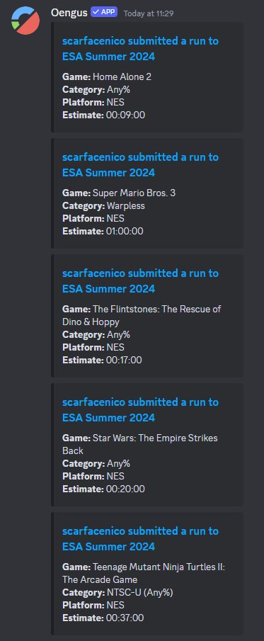 Submitted runs for ESA 👀